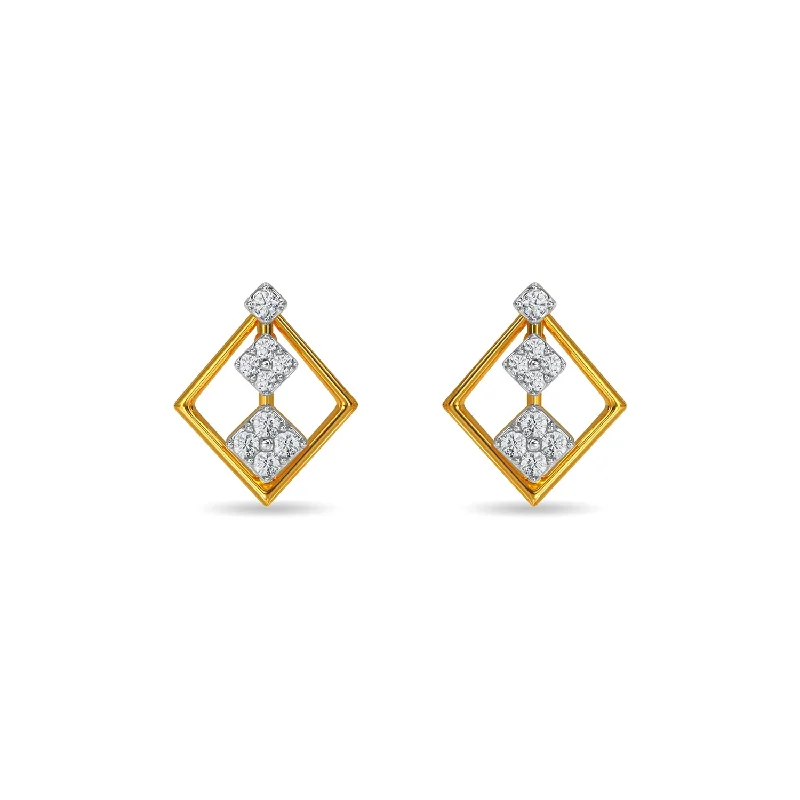 crystal drop earrings for women-Striza Earring