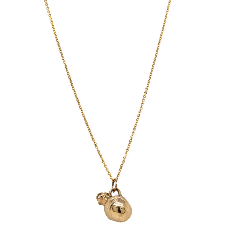 luxury necklaces for women-Deja Vu 9ct Yellow Gold Water Pot Necklace