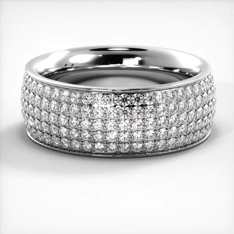 modern wedding rings for women-1.96 ct. Round Diamond Eternity Wedding Band