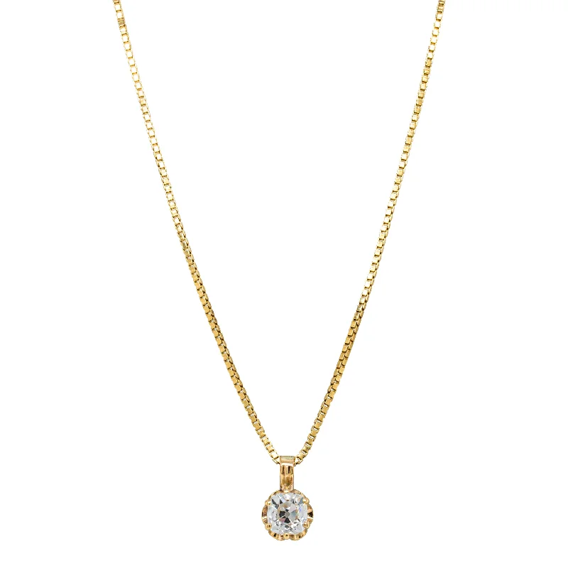 birthday necklaces for women-Deja Vu 14ct Yellow Gold .75ct Diamond Pendant