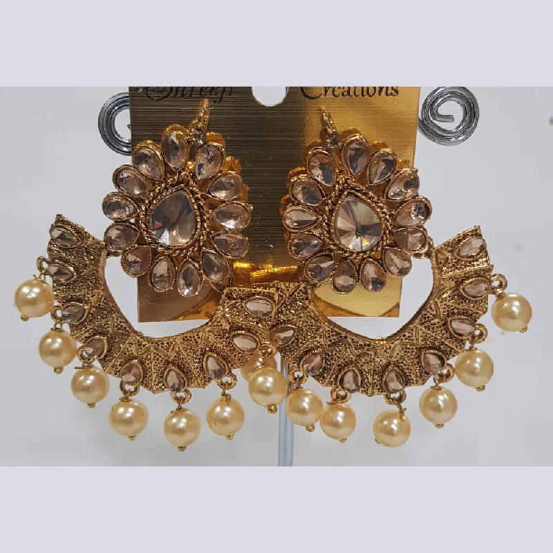 luxury earrings for women-Shreeji Gold Plated Dangler Earrings