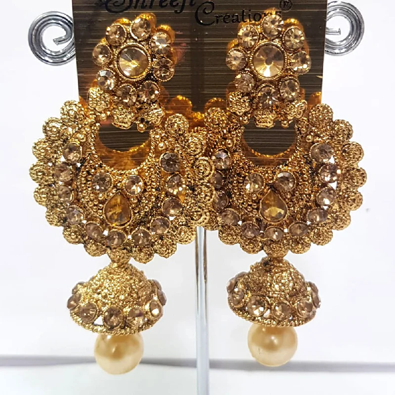 personalized earrings for women-Shreeji Gold Plated Dangler Earrings