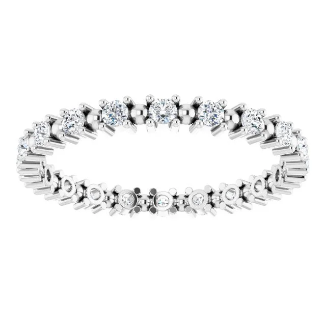 birthstone rings for women-0.37 ct. Round Diamond Stackable Eternity Band