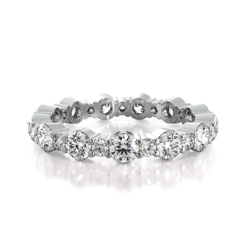 affordable engagement rings for women-1.65 ct. Round Diamond Eternity Wedding Band