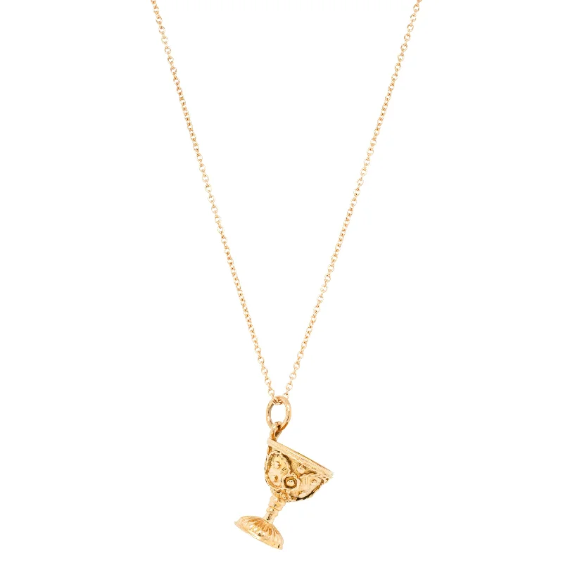 gold necklaces for women-Deja Vu 9ct Yellow Gold Chalice Necklace