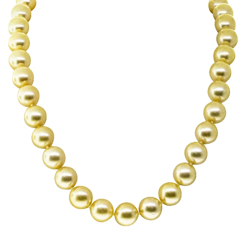 celestial necklaces for women-9ct Yellow Gold South Sea Pearl Strand