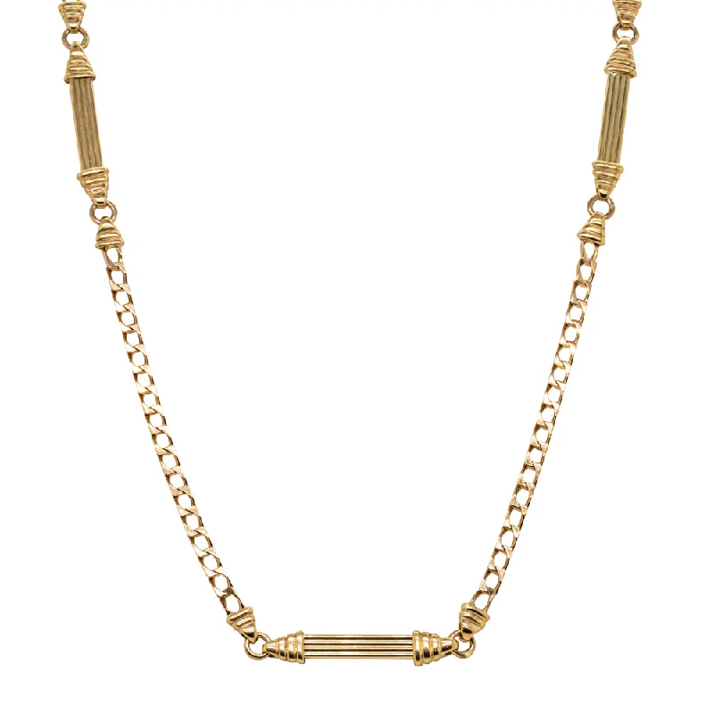 timeless necklaces for women-Deja Vu 9ct Yellow Gold Curb Chain