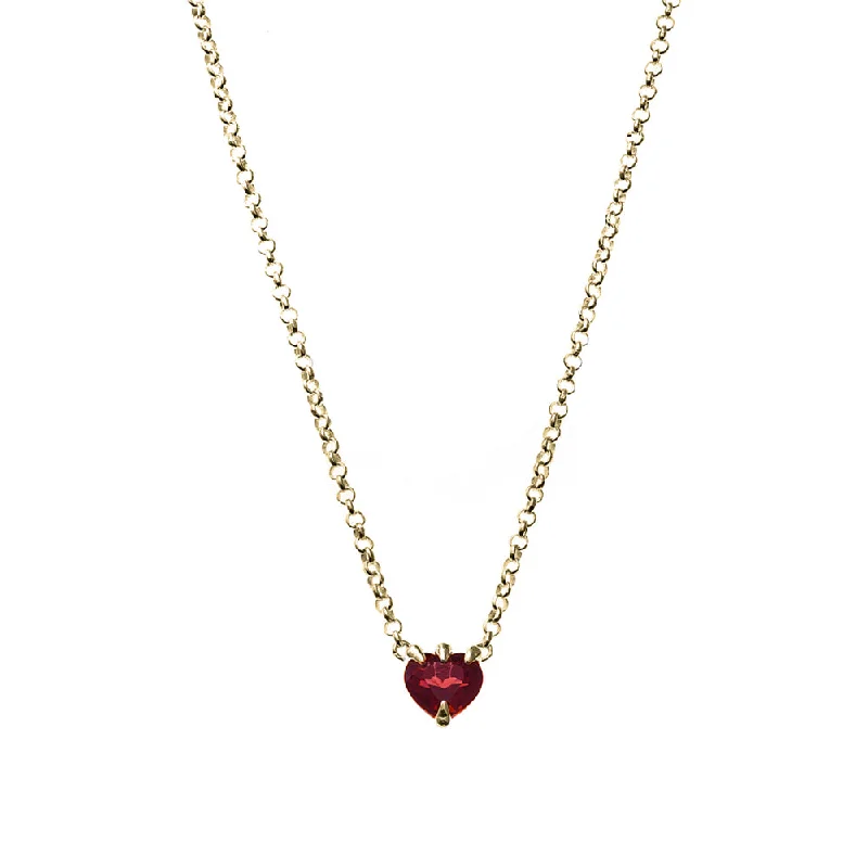 contemporary necklaces for women-Stolen Girlfriends Club Talon Necklace - Gold Plated & Garnet