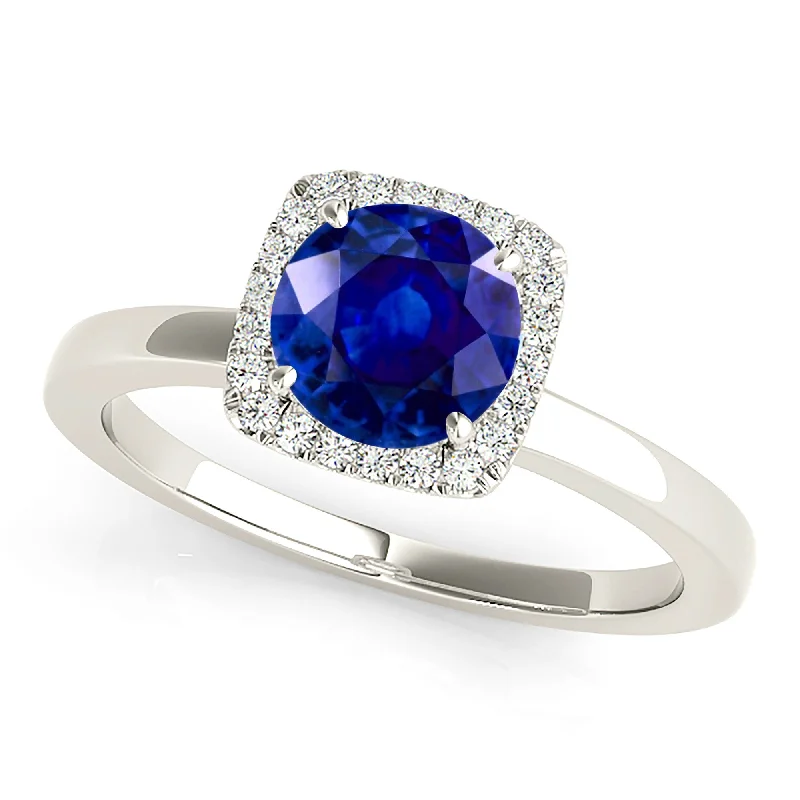 wedding bands for women-1.80 ct. Genuine Blue Sapphire Solitaire Band Ring