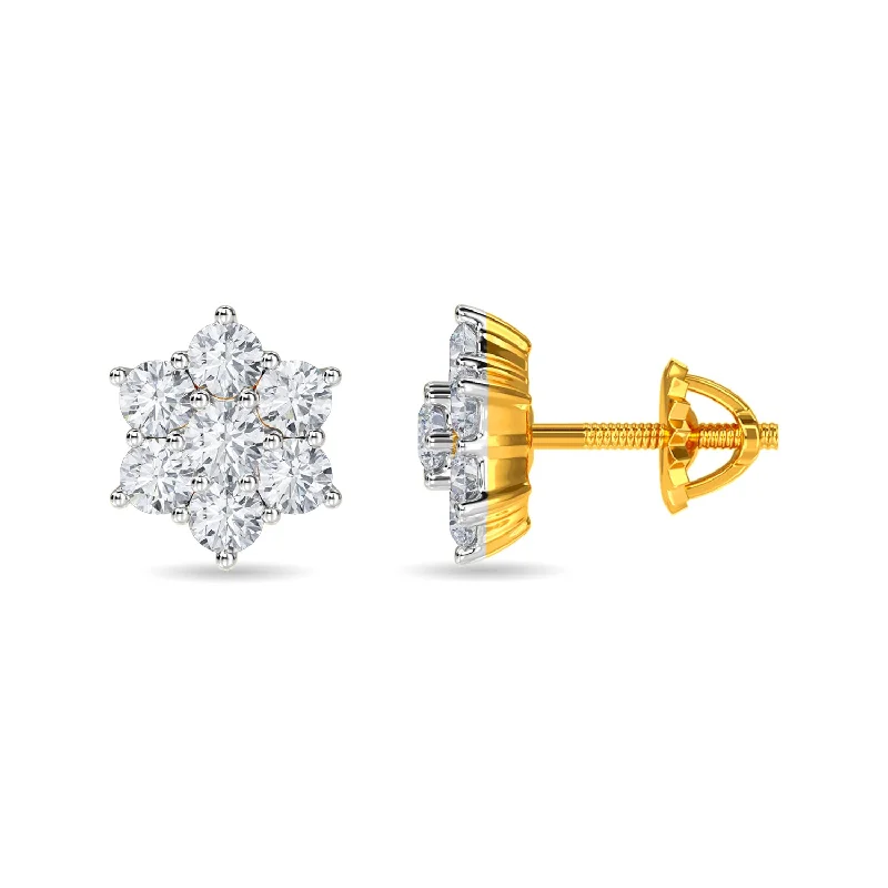 simple gold stud earrings for women-Hadassah Earring