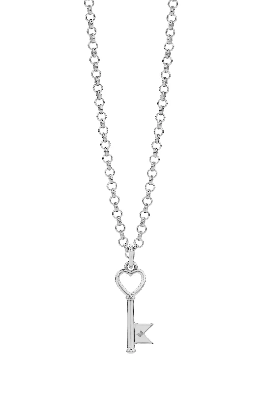 luxury sapphire necklaces for women-Karen Walker Super Monogram Key Necklace - Sterling Silver