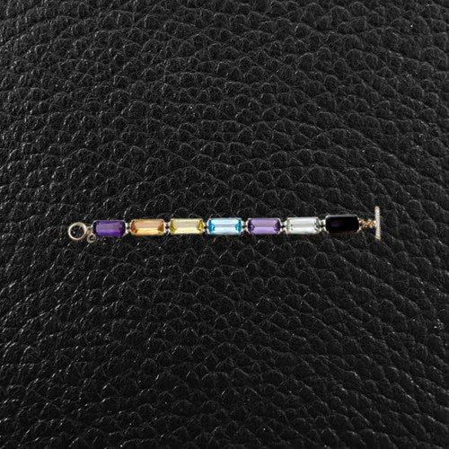 modern bangles for women-Amethyst, Citrine, Topaz, Lemon Quartz Bracelet