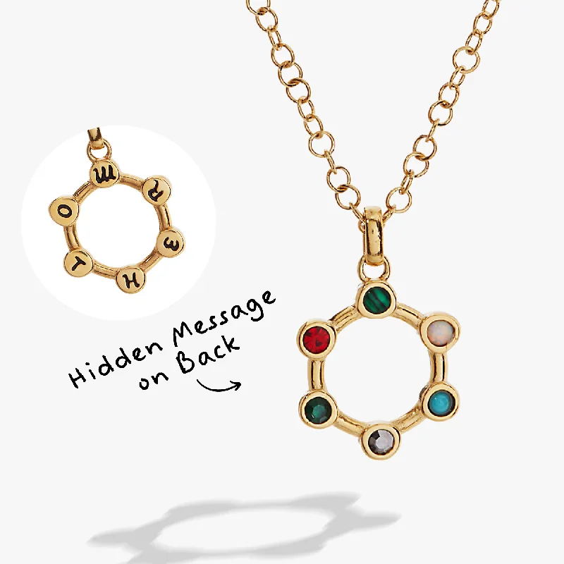 luxury necklaces for women-Hidden Message 'Mother' Crystal Necklace