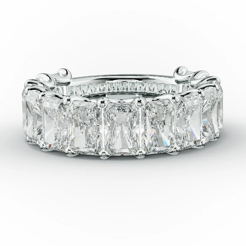 antique rings for women-9.0 Carat Radiant Cut Diamond Anniversary Band