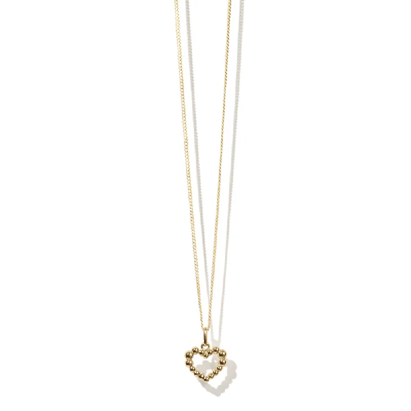 gold chain necklaces for women-Meadowlark Fizzy Heart Charm Necklace - Gold Plated