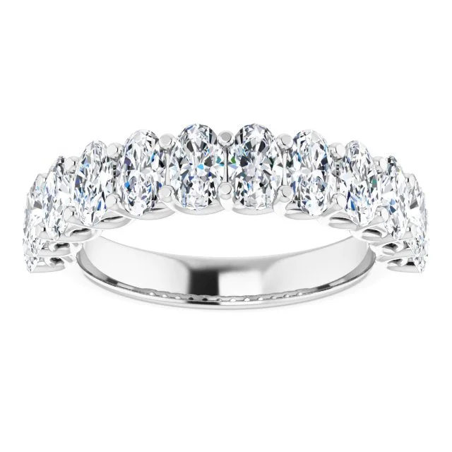 promise rings for women-2.52 ct. Oval Cut Diamond Wedding Band