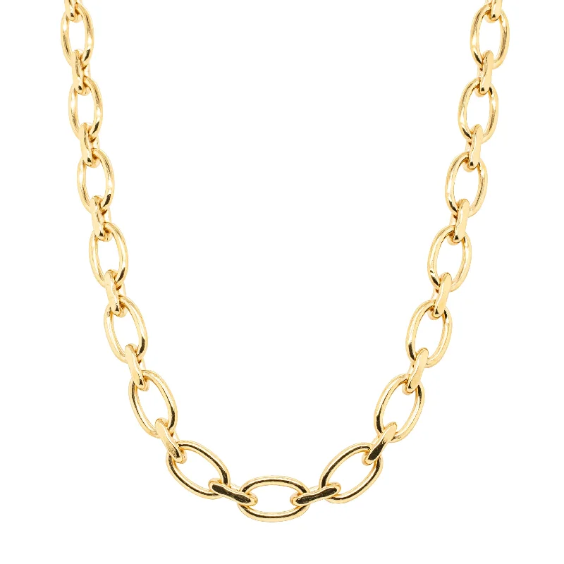 layered gold necklaces for women-9ct Yellow Gold Chain Link Chain