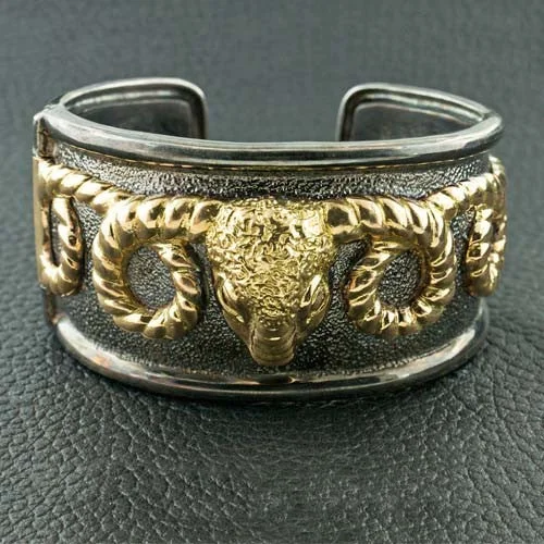 custom bangles for women-Aries the Ram Cuff Bracelet