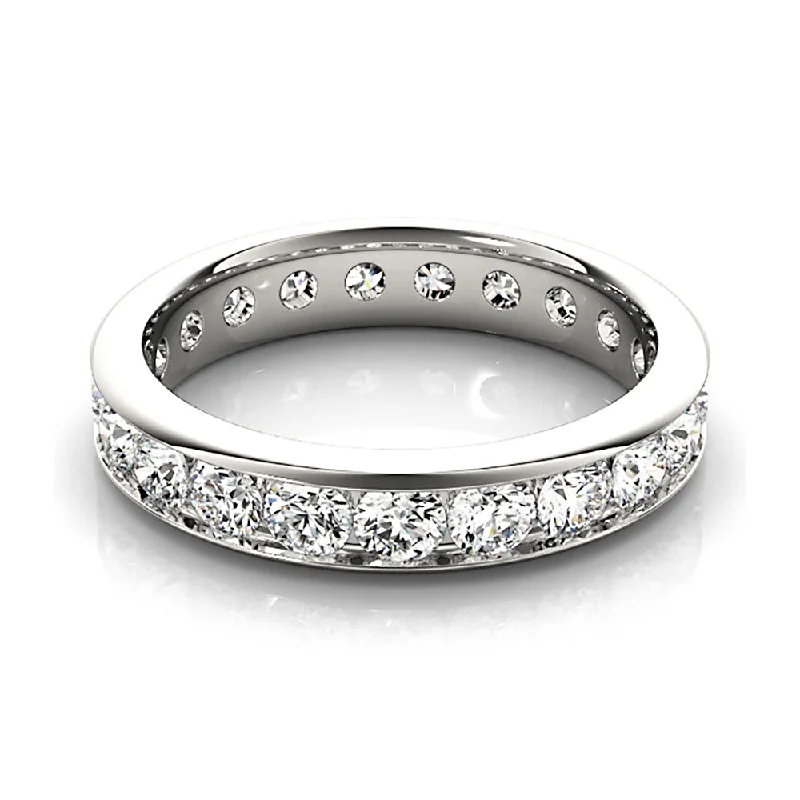 adjustable gemstone rings for women-Classic Channel 2.50 ct. Round Diamond Eternity Ring