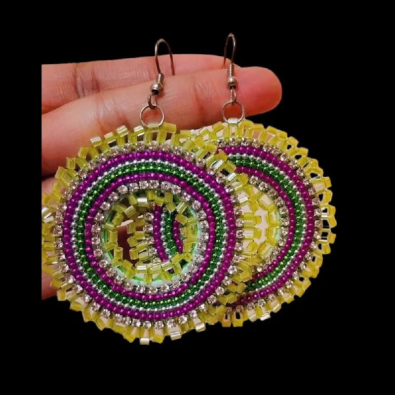 chunky earrings for women-Sanshray Handmade Fancy Dangler Earrings