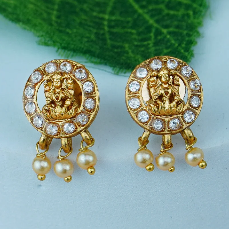 turquoise earrings for women-Diksha Collection Gold Plated Dangler Earrings