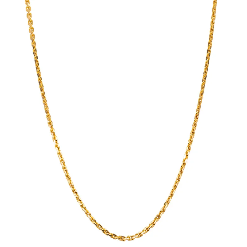 dainty necklaces for women-Deja Vu 22ct Yellow Gold Chain