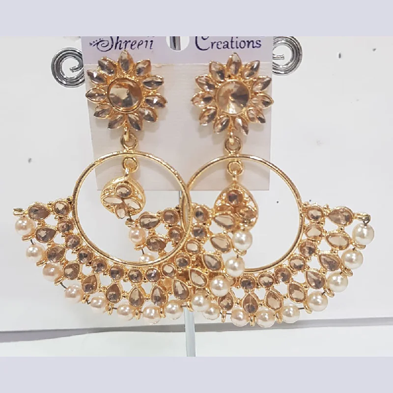 custom earrings for women-Shreeji Gold Plated Dangler Earrings