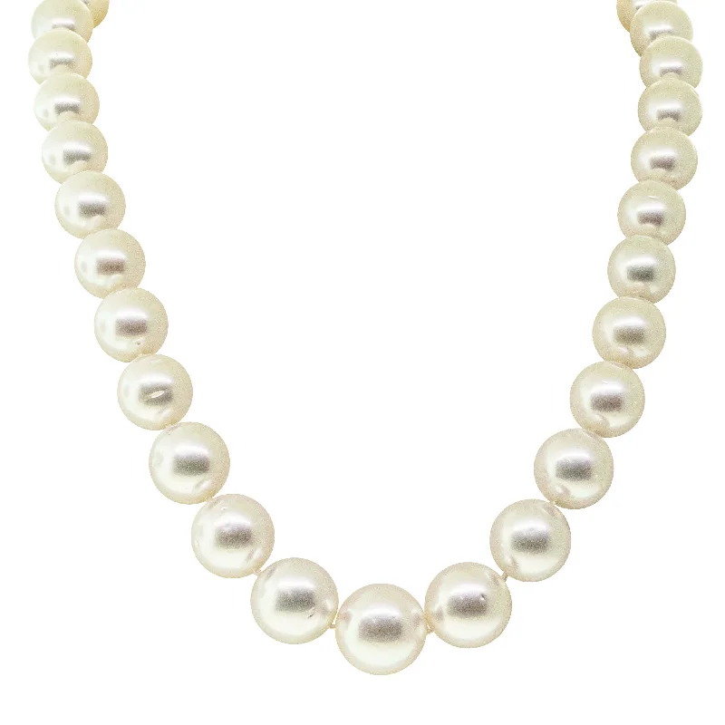 fashion statement necklaces for women-9ct White Gold South Sea Pearl Strand