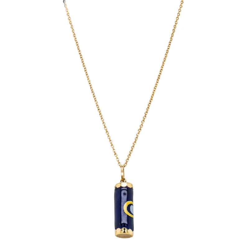 gemstone necklaces for women-Deja Vu 9ct Yellow Gold Lantern Necklace