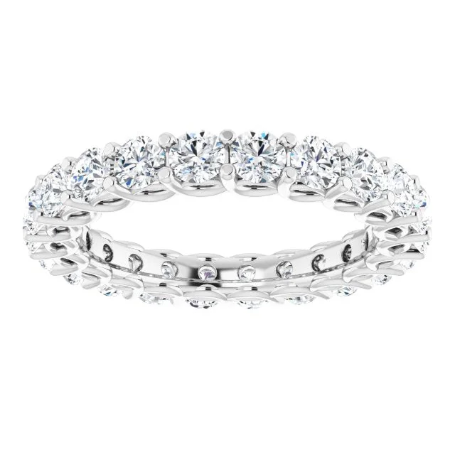 gold engagement rings for women-2.20 ct. Round Diamond Eternity Band