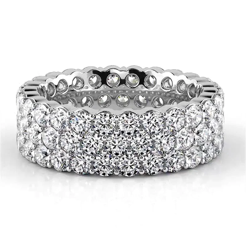 fashionable rings for women-4.68 ct. Round Diamond Eternity Wedding Band