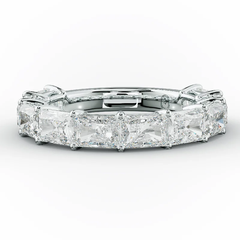 luxury rings for women-4.0 Carat East West Radiant Cut Diamond Anniversary Band