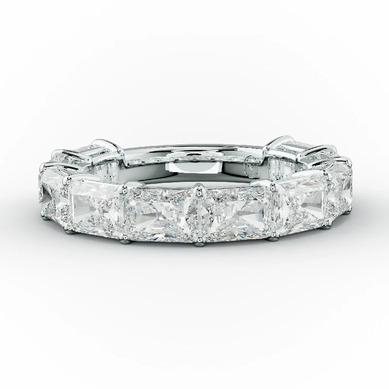 eternity rings for women-5.0 Carat East West Radiant Cut Diamond Anniversary Band