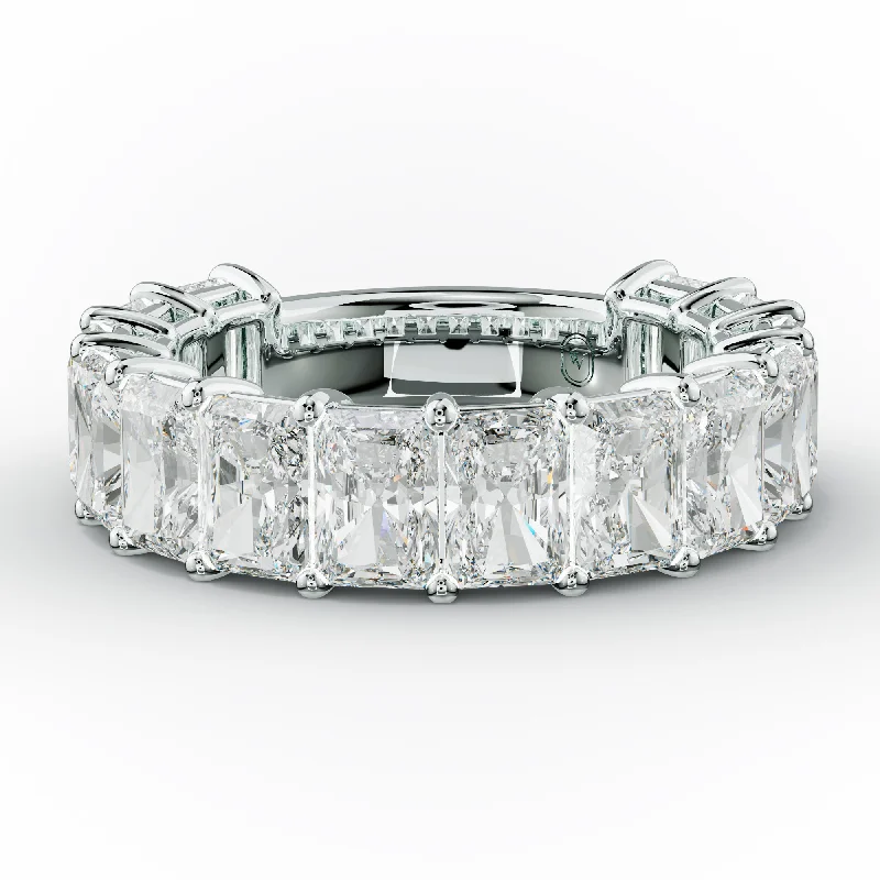 handmade rings for women-7.0 Carat Radiant Diamond Anniversary Band