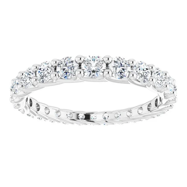 unique wedding bands for women-1.35 ct. Round Diamond Eternity Band Graduating Diamond Ring