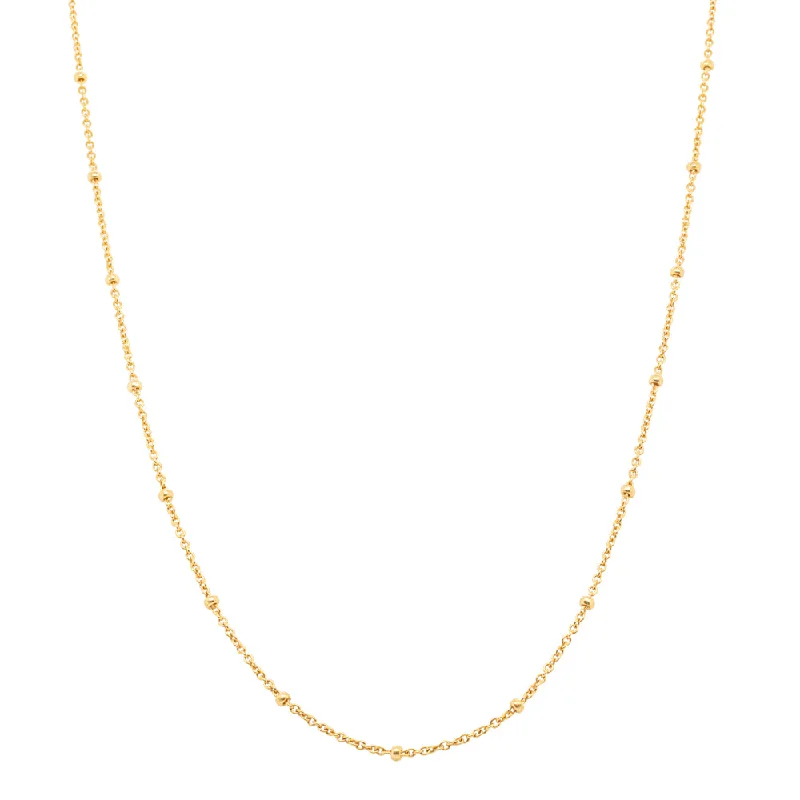 diamond-studded necklaces for women-9ct Yellow Gold Gimlet Chain