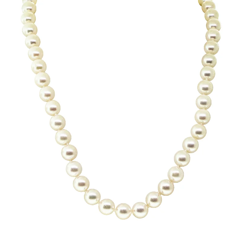 unique necklaces for women-9ct Yellow Gold Akoya Pearl Strand