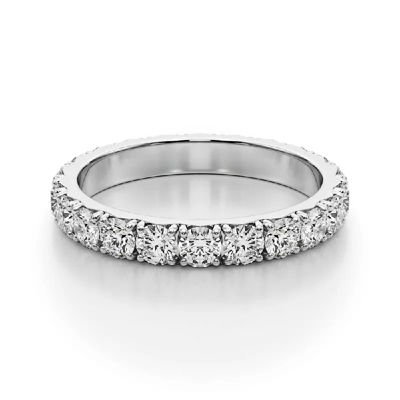 luxury rings with diamonds for women-Classic 2.20 ct. Round Diamond Eternity Band