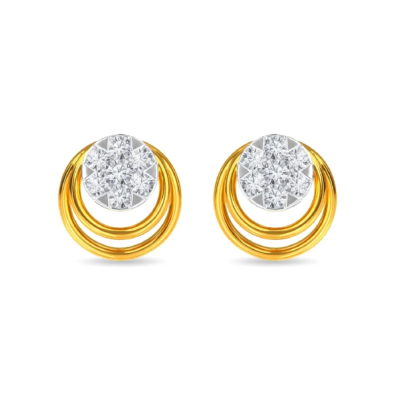 stud earrings with diamonds for women-Cambri Earring