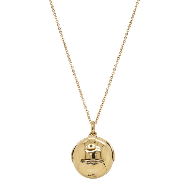 antique necklaces for women-Vintage 9ct Yellow Gold Masonic Ball Pendant