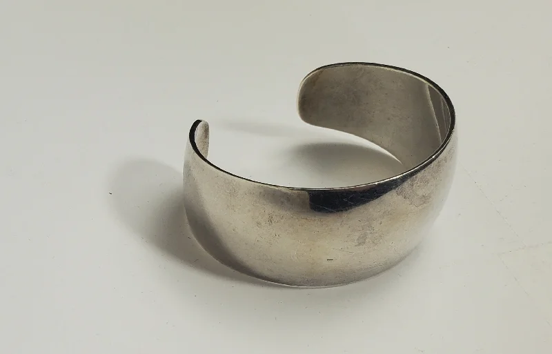 luxury bracelet sets for women-Ove Wendt for Age Fausing Vintage Danish Sterling Silver Cuff Bracelet