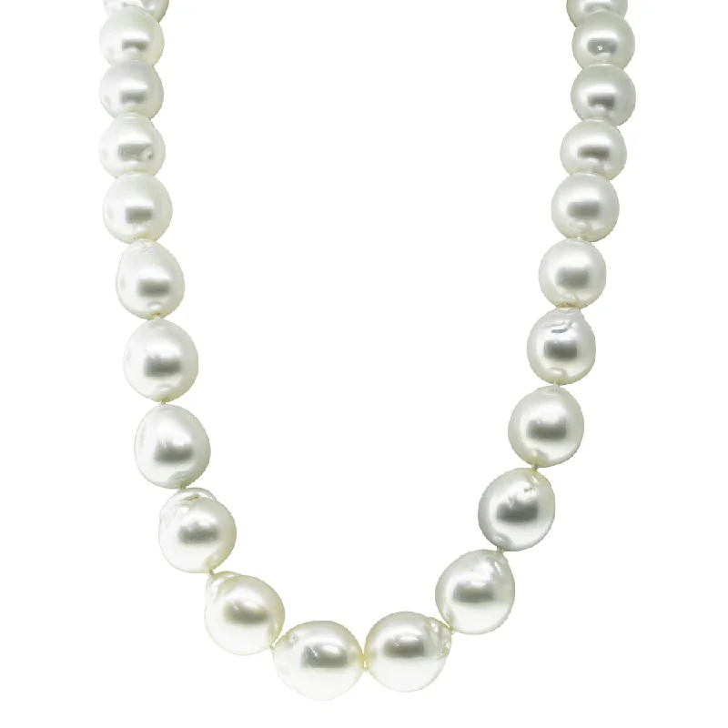 pearl necklaces for women-18ct Yellow Gold South Sea Pearl Strand