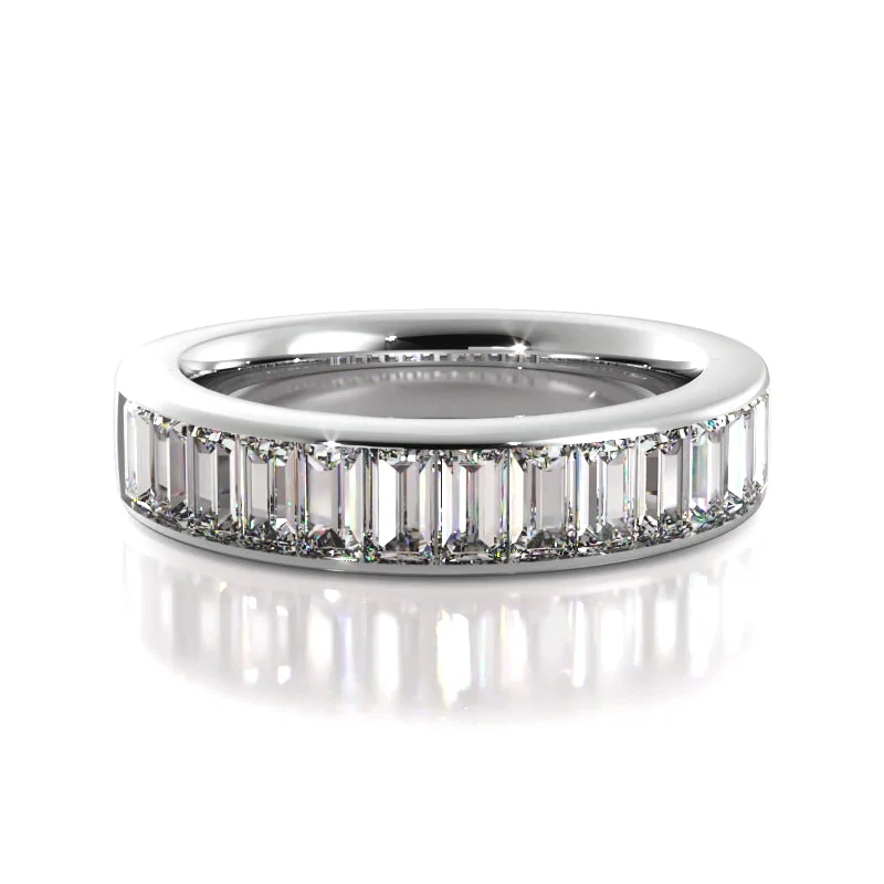 unique wedding bands for women-1.82 ct. Baguette Diamond Wedding Band