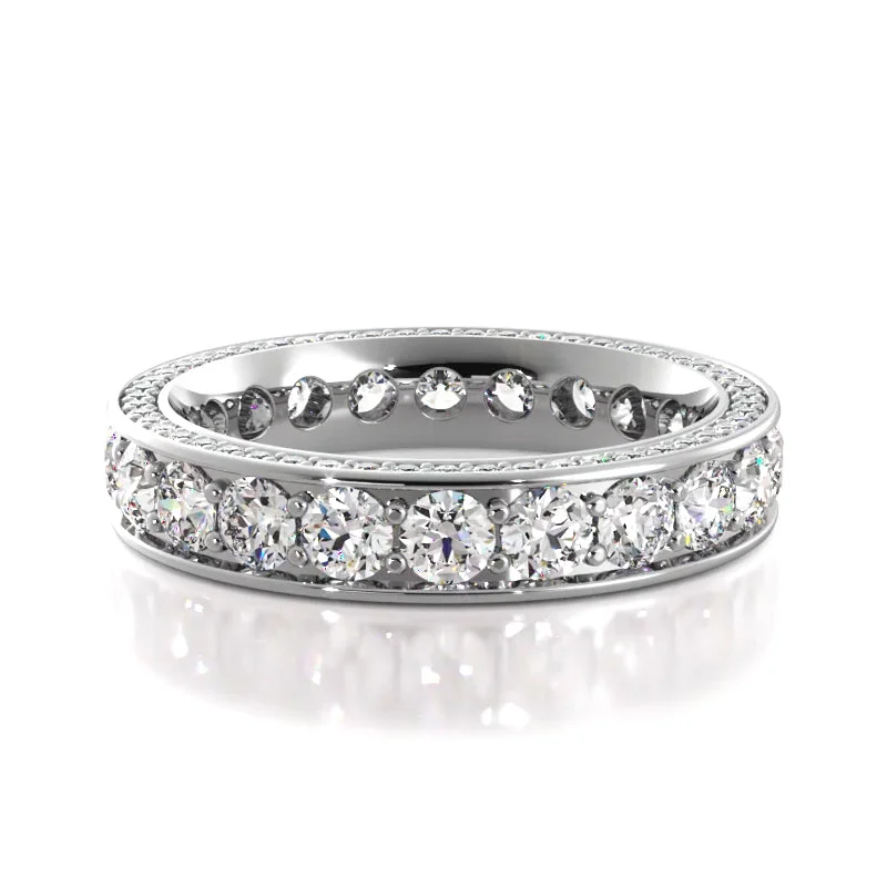 designer engagement rings for women-2.39 ct. Round Diamond Eternity Wedding Band