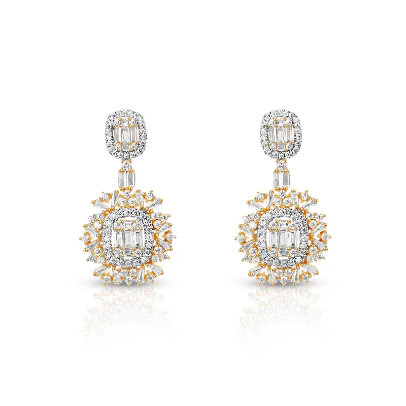 vintage-inspired earrings for women-Nipura Brimming Sunshine Danglers