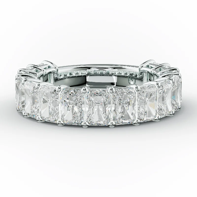 simple rings for women-6.0 Carat Radiant Diamond Anniversary Band