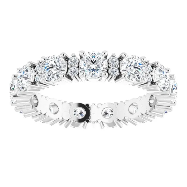 handmade rings for women-2.44 ct. Round  Diamond Eternity Band