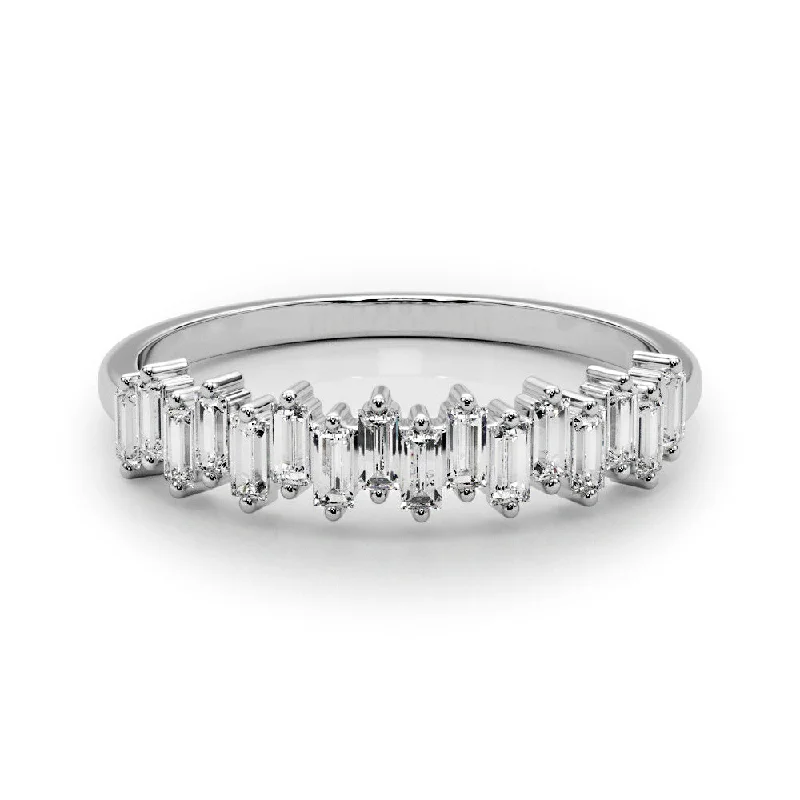 fashion-forward rings for women-0.50 ct. Baguette Diamond Wedding Ring