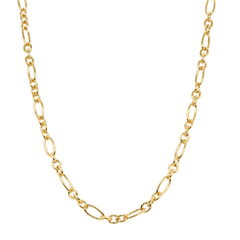 luxury gemstone necklaces for women-9ct Yellow Gold Figaro Chain