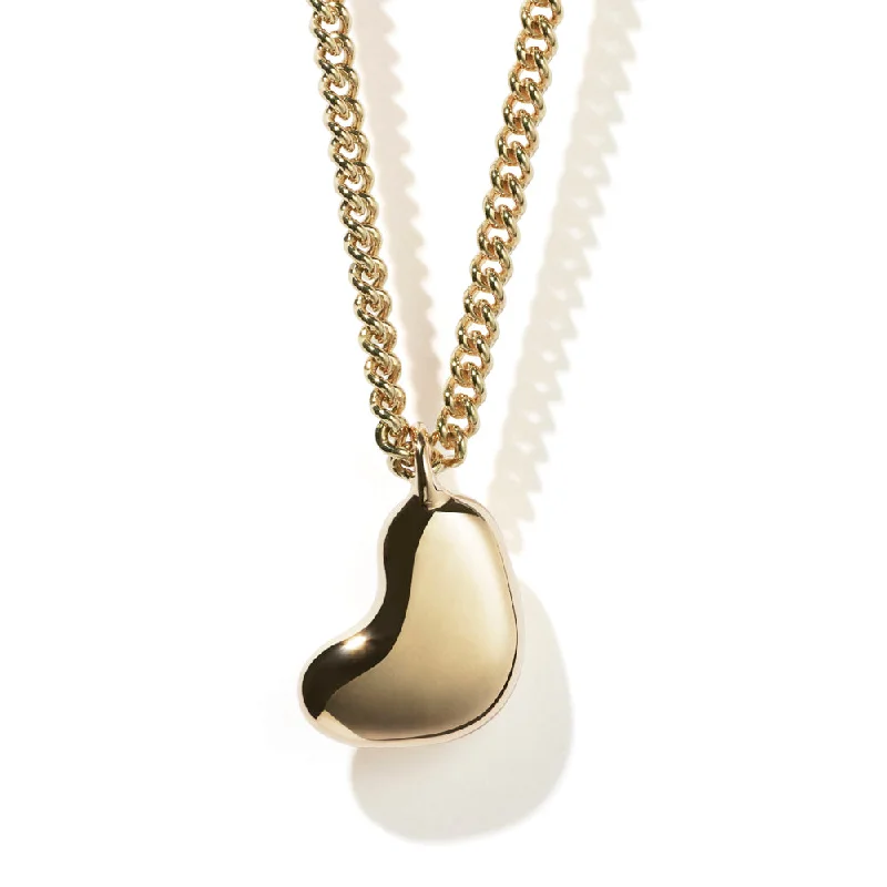 heart pendant necklaces for women-Meadowlark Lava Heart Necklace Small - Gold Plated